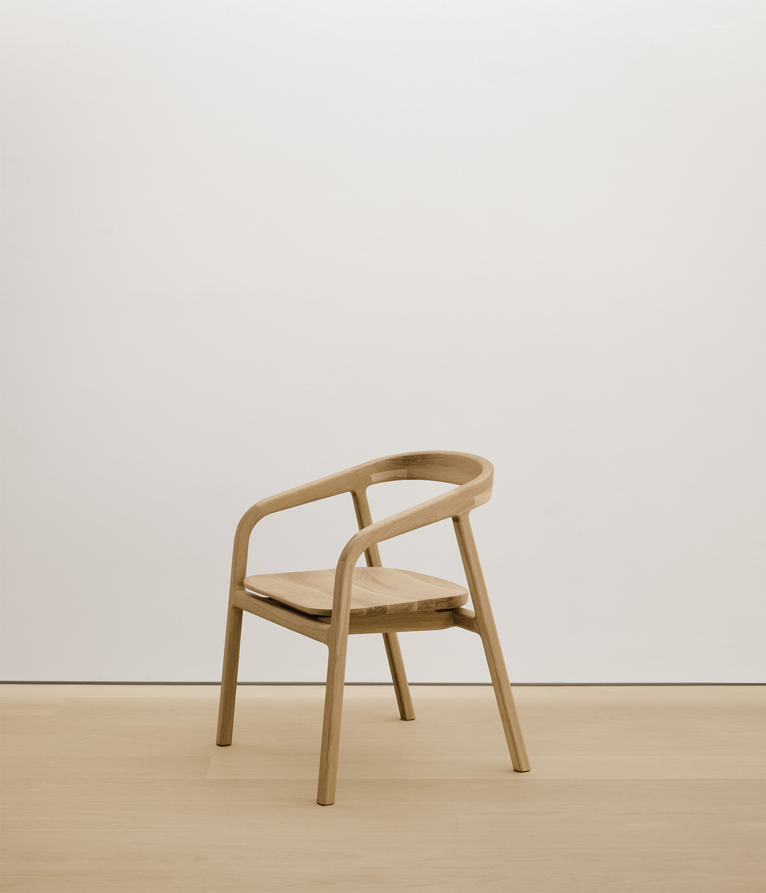  white-oak chair with solid wood seat