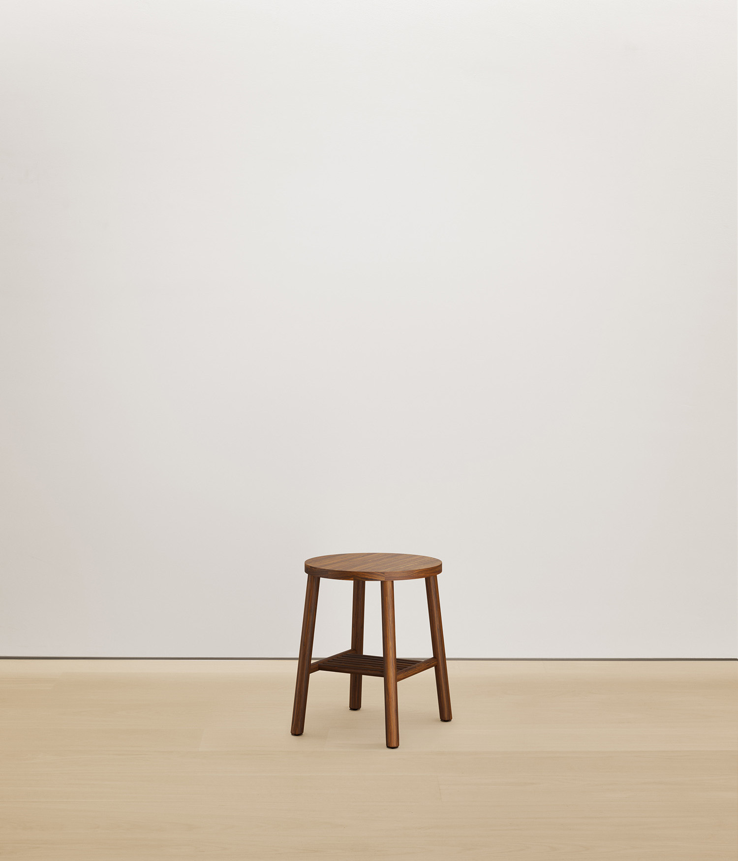  walnut stool with solid wood seat