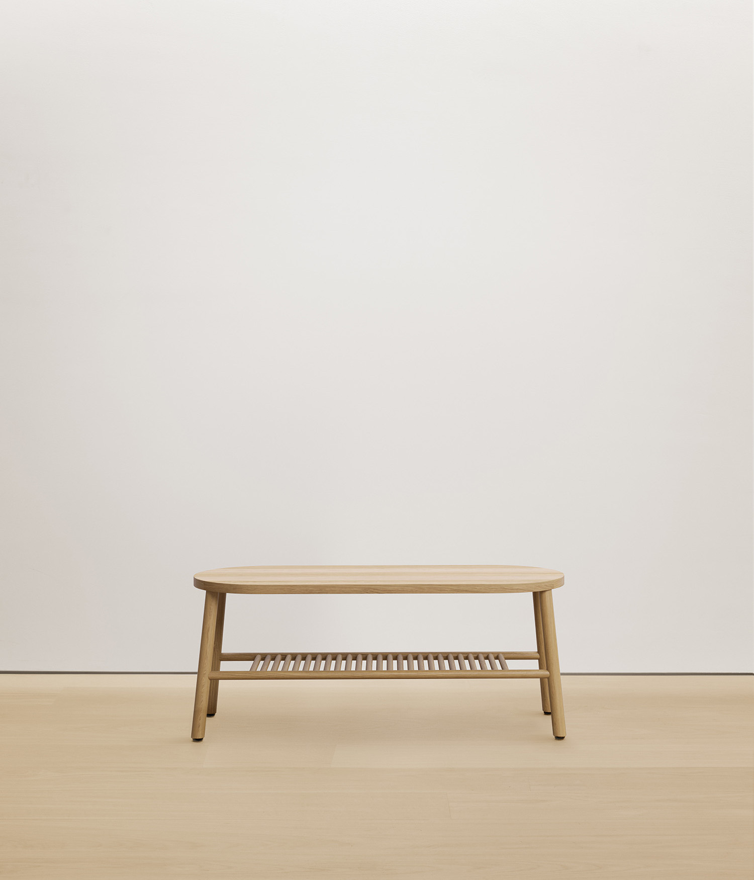  white-oak bench with solid wood seat