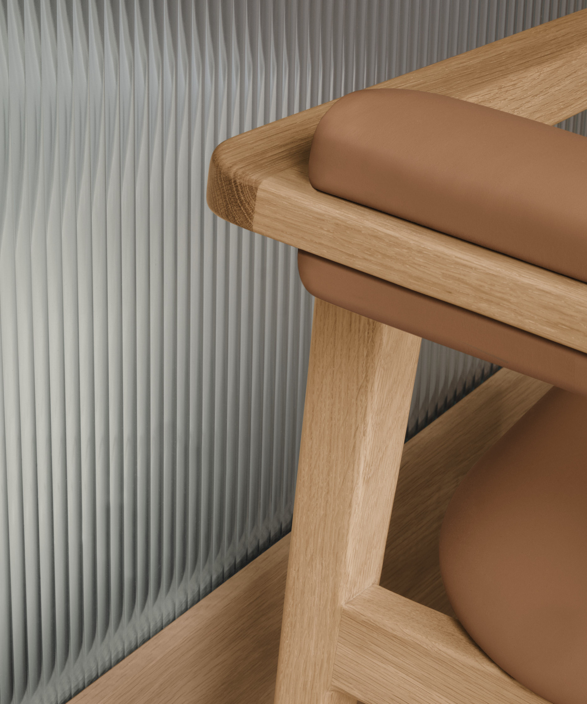 close up of the back of Nord chair backrest